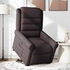 vidaXL Fauteuil inclinable électrique marron foncé tissu