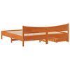 vidaXL Cadre de lit avec tiroirs cire marron 200x200cm bois pin massif
