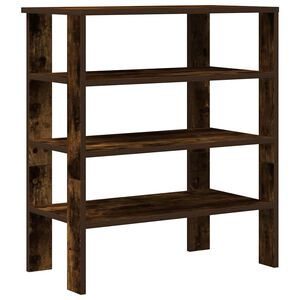 vidaXL &Eacute;tag&egrave;re &agrave; chaussures ch&ecirc;ne fum&eacute; 61x32x70 cm bois d'ing&eacute;nierie