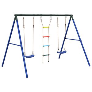 vidaXL Ensemble de balan&ccedil;oire d'ext&eacute;rieur avec balan&ccedil;oires et &eacute;chelle