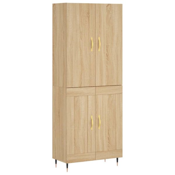 vidaXL Buffet haut Ch&ecirc;ne sonoma 69,5x34x180 cm Bois d'ing&eacute;nierie