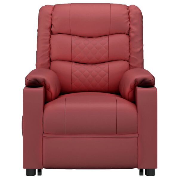 vidaXL Fauteuil de massage Rouge bordeaux Similicuir