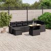 vidaXL Salon de jardin 8 pcs avec coussins noir r&eacute;sine tress&eacute;e