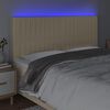 vidaXL Tête de lit à LED Crème 160x5x118/128 cm Tissu