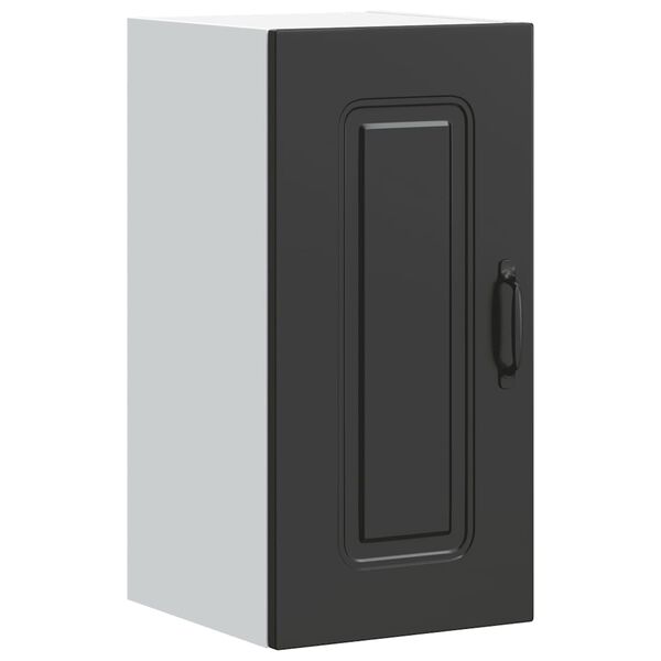 vidaXL Armoire murale de cuisine Kalmar noir bois d'ing&eacute;nierie