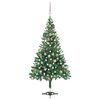 vidaXL Arbre de No&euml;l artificiel pr&eacute;-&eacute;clair&eacute;/boules 120 cm 230 branches