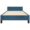 vidaXL Cadre de lit sans matelas bleu foncé 100x200 cm velours