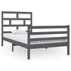 vidaXL Cadre de lit Gris Bois de pin massif 100x200 cm
