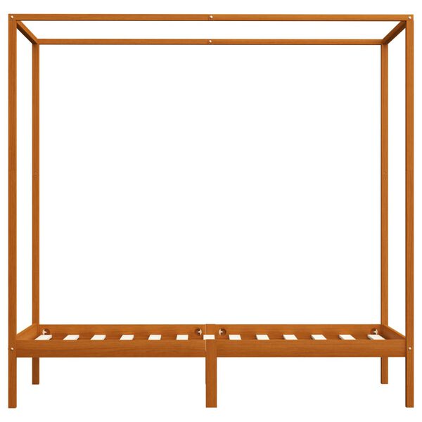vidaXL Cadre de lit &agrave; baldaquin avec 2 tiroirs Bois de pin 90x200 cm
