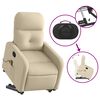 vidaXL Fauteuil inclinable de massage Cr&egrave;me Tissu