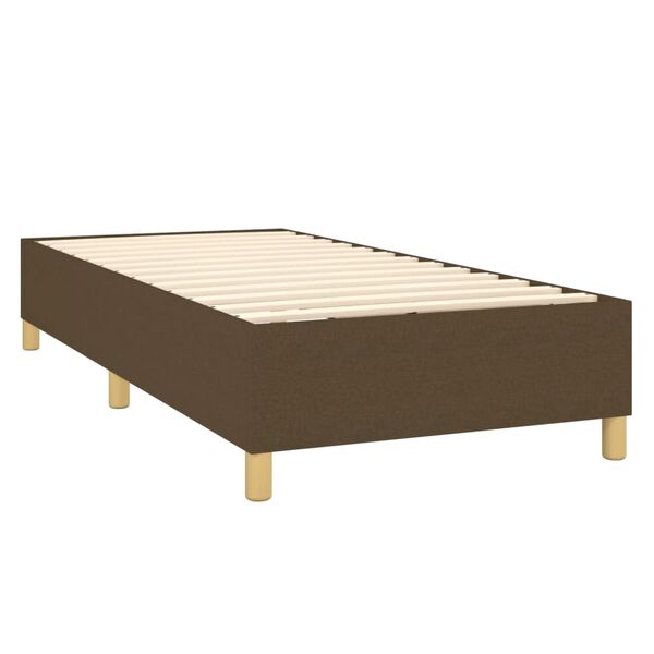 vidaXL Sommier &agrave; lattes de lit avec matelas Marron fonc&eacute; 80x200 cm