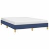 vidaXL Cadre de lit sans matelas bleu 140x190 cm tissu