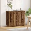 vidaXL Buffet LED Bois ancien 90 x 32 x 75 cm Bois d'ing&eacute;nierie