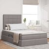 vidaXL Lit avec rangement et LED Taupe 120 x 200 cm Polyester