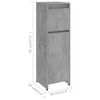 vidaXL Armoire de salle de bain Gris béton 30x30x95 cm Bois ingénierie