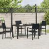 vidaXL Ensemble de salle &agrave; manger pour jardin 5 pcs Noir