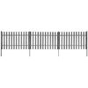 vidaXL Cl&ocirc;ture &agrave; piquets avec poteaux 3 pcs WPC 600x120 cm