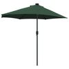 vidaXL Parasol de jardin Vert 294 x 150 x 223 cm Polyester et Acier