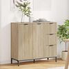 vidaXL Buffet Ch&ecirc;ne Sonoma 89,5 x 33 x 82 cm Bois d'ing&eacute;nierie