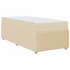 vidaXL Cadre de lit avec matelas Cr&egrave;me 90 x 190 cm tissu