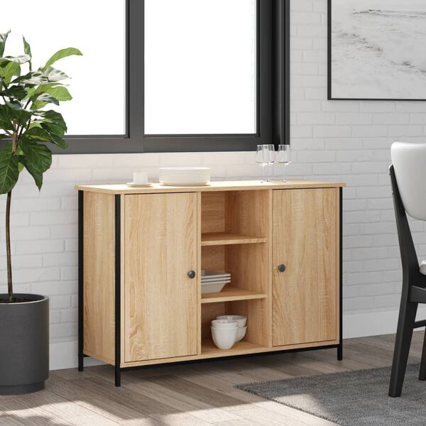 vidaXL Buffet chêne sonoma 100x35x70 cm bois d'ingénierie