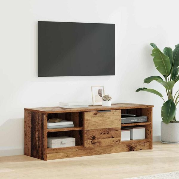 vidaXL Meuble TV Bois Ancien 102 x 35 x 36,5 cm Bois d'ing&eacute;nierie