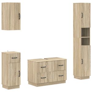 vidaXL Ensemble de 4 pi&egrave;ces d'armoires de salle de bain HOORN
