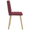 vidaXL Chaises à manger lot de 4 rouge bordeaux tissu