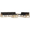 vidaXL Ensemble de canap&eacute;s d'ext&eacute;rieur 8 pcs Blanc et noir