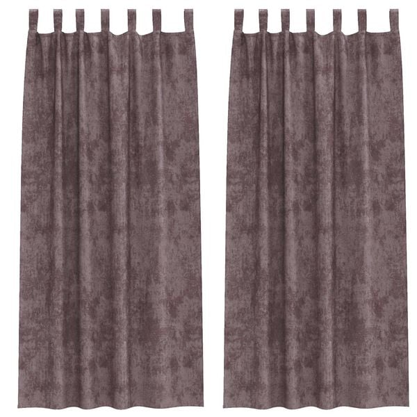 vidaXL Rideaux en velours 2 pcs Marron 225 x 140 cm Velours