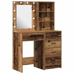 vidaXL Table de Toilette avec tiroir 2 pcs Marron 50 x 41 x 135 cm