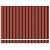 vidaXL Auvent r&eacute;tractable orange et marron 3,5x2,5m tissu et aluminium
