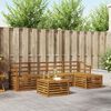 vidaXL Ensembles de canap&eacute;s 6 pcs Naturel Bois d'Acacia Massif