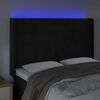 vidaXL T&ecirc;te de lit &agrave; LED Noir 147x16x118/128 cm Velours