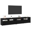 vidaXL Meuble TV 2 pcs Chêne noir 210 x 35 x 40 cm Bois d'ingénierie