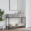 vidaXL Table console sonoma gris 100x34,5x75 cm bois d'ing&eacute;nierie