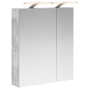 vidaXL Armoire Miroir de Salle de Bain Gris b&eacute;ton 60 x 14,5 x 70 cm