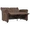vidaXL Fauteuil de massage inclinable 2 places marron brillant