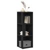 vidaXL Étagères d'angle Chêne noir 33 x 33 x 100 cm Bois d'ingénierie
