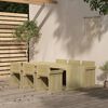 vidaXL Ensemble &agrave; manger de jardin 7 pcs Bois de pin impr&eacute;gn&eacute;