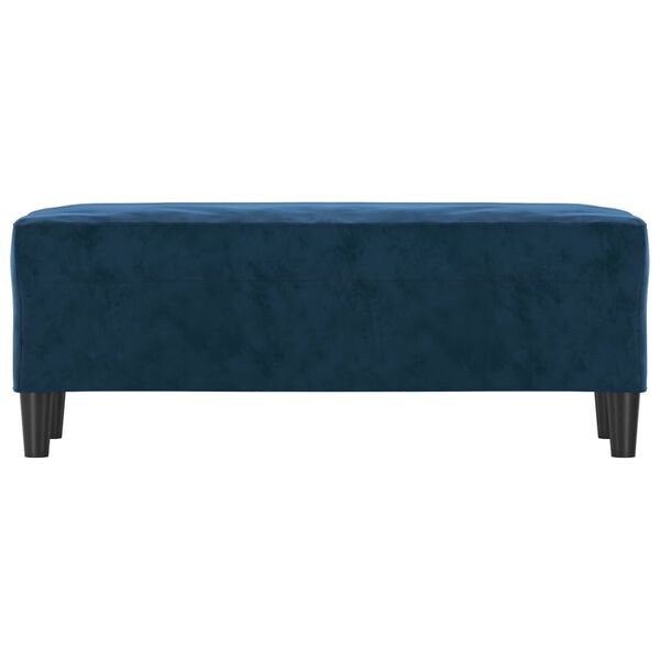 vidaXL Banc Bleu 100x35x41 cm Velours