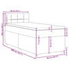 vidaXL Sommier &agrave; lattes de lit avec matelas Marron fonc&eacute; 90x200 cm