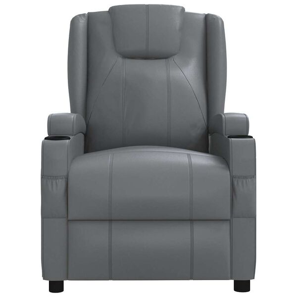 vidaXL Fauteuil inclinable Gris Similicuir