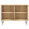 vidaXL Meuble TV chêne sonoma 69,5 x 30 x 50 cm bois d'ingénierie