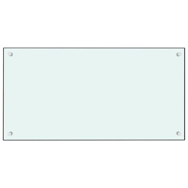 vidaXL Dosserets de cuisine 2 pcs blanc 80x50 cm verre tremp&eacute;