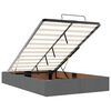 vidaXL Lit ottoman avec matelas et LED gris fonc&eacute; 120x190 cm tissu