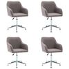 vidaXL Chaises pivotantes &agrave; manger lot de 4 taupe tissu