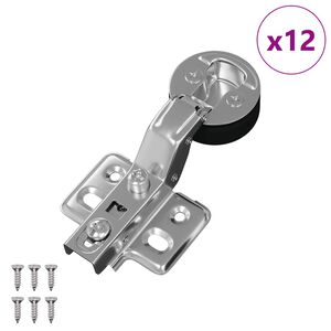 vidaXL Charni&egrave;re 12 pcs Argent&eacute; 35 mm Fer