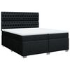vidaXL Sommier &agrave; lattes de lit avec matelas Noir 200x200 cm Tissu