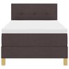 vidaXL Lit &agrave; ressort LED avec matelas Marron fonc&eacute; 100 x 200 cm tissu